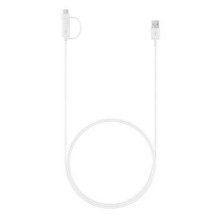 Samsung - EP-DG930DWE Samsung Combo microUSB Data Cable with USB-C Reduction 1.5m White (Bulk)