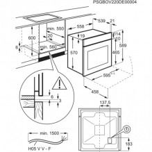 Juodos spalvos elektrinė orkaitė Electrolux EOF3H50BK