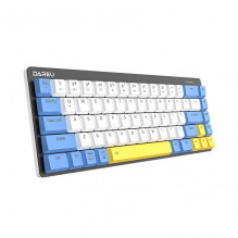 Belaidė mechaninė klaviatūra Dareu EK868 Bluetooth (balta, mėlyna ir geltona)