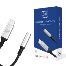 3mk USB-C adapteris – 3,5 mm mini lizdas – sidabrinis