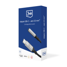 3mk USB-C adapteris – 3,5 mm mini lizdas – sidabrinis