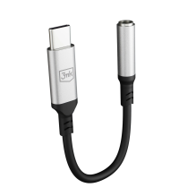 3mk USB-C adapteris – 3,5 mm mini lizdas – sidabrinis