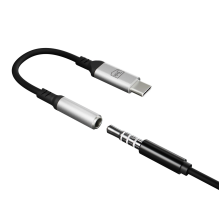 3mk USB-C adapteris – 3,5 mm mini lizdas – sidabrinis