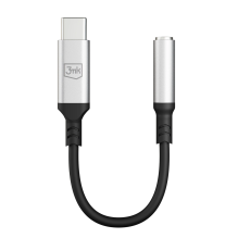 3mk USB-C adapter - 3.5 mm minijack - silver