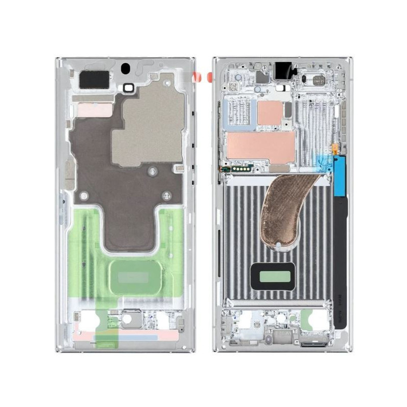 Middle housing Samsung S918 S23 Ultra Green original (service pack)