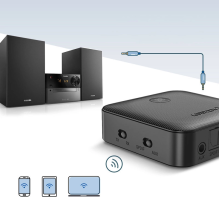 Ugreen 2in1 Bluetooth 5.0 siųstuvas / imtuvas muzikai, juodas (CM144)