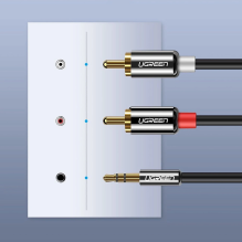 Ugreen AV116 10583 garso mini lizdo kabelis 3,5 mm (vyras) / 2RCA (vyras) 1,5 m - juodas