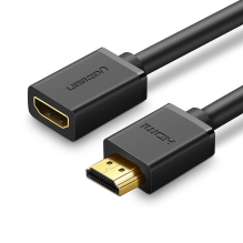 Ugreen HD107 10141 HDMI (vyriškas) – HDMI (moteriškas) 4K kabelis 1 m – juodas