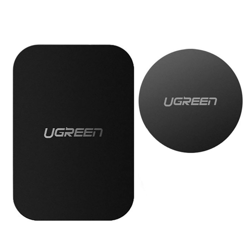 Ugreen Ugreen LP123 60410 round / rectangular metal plates for magnetic phone holders - black (2 pcs)