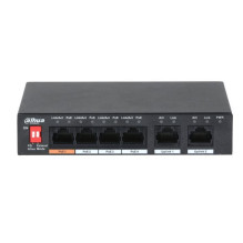 DAHUA Switch, , PFS3006-4ET-60, Type L2, PoE ports 4, 60 Watts, DH-PFS3006-4ET-60-V2