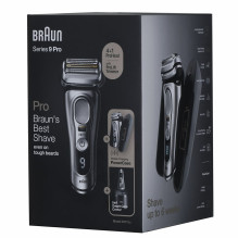 Braun Series 9 Pro 9477CC men's shaver Foil shaver Trimmer Black, Silver