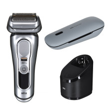 Braun Series 9 Pro 9477CC vyriškas skustuvas Folijinis skustuvas Trimmer juoda, sidabrinė