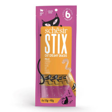 SCHESIR Stix Cream of chicken - treat for cats - 6x15g