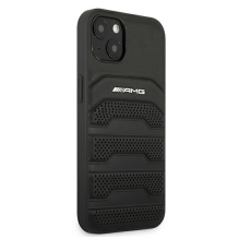 AMG AMHCP13SGSEBK iPhone 13 mini 5,4&quot; czarny / black hardcase Leather Debossed Lines