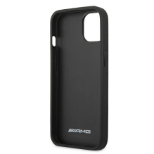 AMG AMHCP13SGSEBK iPhone 13 mini 5,4&quot; czarny / juodas kietas dėklas, odos įspaudos linijos