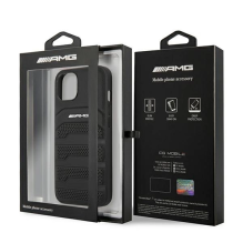 AMG AMHCP13SGSEBK iPhone 13 mini 5,4&quot; czarny / black hardcase Leather Debossed Lines