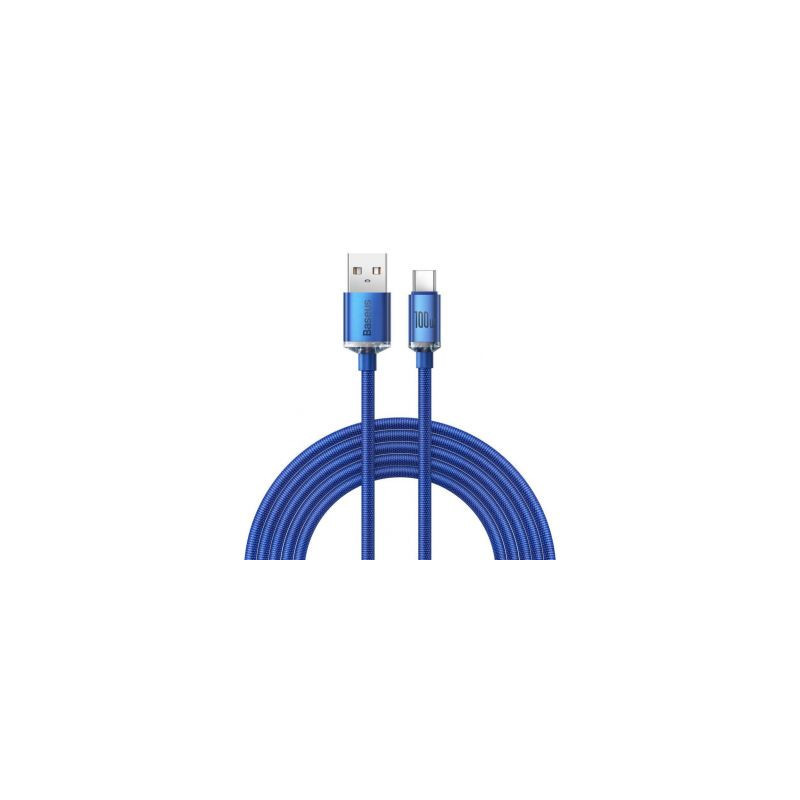 Baseus - Baseus CAJY000503 Crystal Shine Series Data Cable USB - USB-C 100W 2m Blue