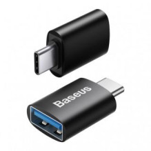 Baseus - Baseus ZJJQ000001 Ingenuity Mini OTG Adapter From USB-A to USB-C Black