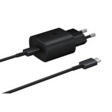 Samsung EP-TA800EBE + EP-DG980BBE Samsung 25W kelioninis įkroviklis + USB-C / USB-C duomenų kabelis juodas (OOB masinis)