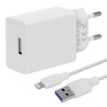 - OBAL:ME Wall Charger USB-A 10W + USB-A / Lightning Cable 1m White