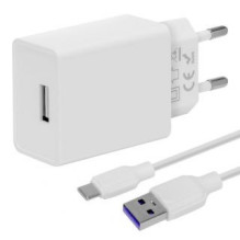 - OBAL:ME Wall Charger USB-A 10W + USB-A / USB-C Cable 1m White