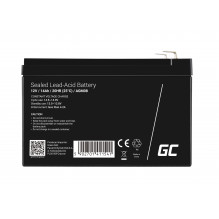 Green Cell AGM VRLA 12V 14Ah maintenance-free battery for the alarm system, cash register, toys