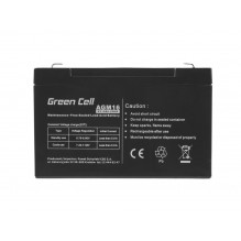 Green Cell AGM VRLA 6V 10Ah priežiūros nereikalaujanti baterija signalizacijai, kasos aparatui, žaislams