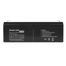 Green Cell AGM VRLA 12V 2,3Ah priežiūros nereikalaujanti baterija signalizacijai, kasos aparatui, žaislams