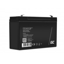 Green Cell AGM VRLA 6V 14Ah maintenance-free battery for the alarm system, cash register, toys