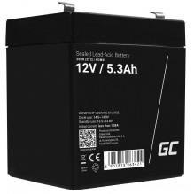 Green Cell AGM VRLA 12V 5.3Ah maintenance-free battery for the alarm system, cash register, toys