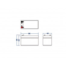 Green Cell AGM VRLA 12V 1.3Ah maintenance-free battery for the alarm system, cash register, toys