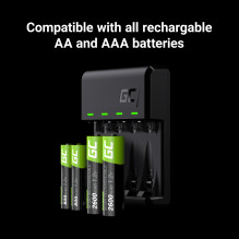 Set Green Cell GC VitalCharger and 4x batteries AAA HR03 800mAh