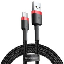 Baseus - Baseus CATKLF-B91 Cafule Cable USB-C 3A 1m Red / Black