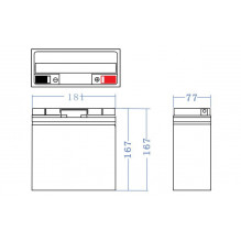 Green Cell AGM VRLA 12V 17Ah maintenance-free battery for mower, scooter, boat, wheelchair