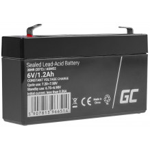 Green Cell AGM VRLA 6V 1.2Ah maintenance-free battery for the alarm system, cash register, toys