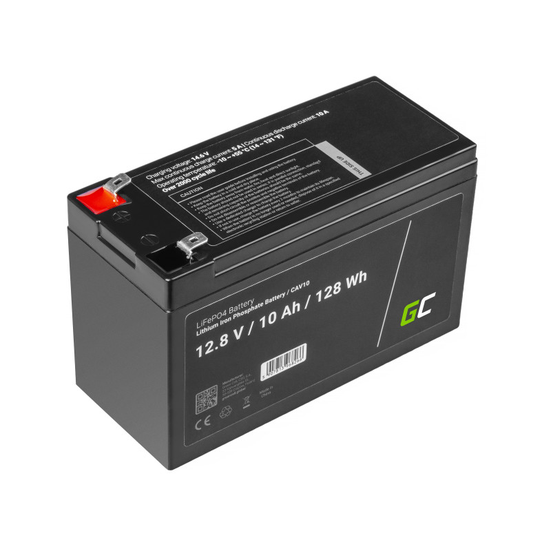 Green Cell LiFePO4 baterija 12V 12.8V 10Ah fotovoltinei sistemai, kemperiams ir valtims
