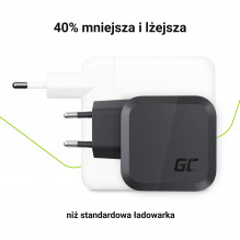 Green Cell GC PowerGaN 65 W įkroviklis (2x USB-C maitinimo tiekimas, 1x USB-A suderinamas su Quick Charge 3.0)