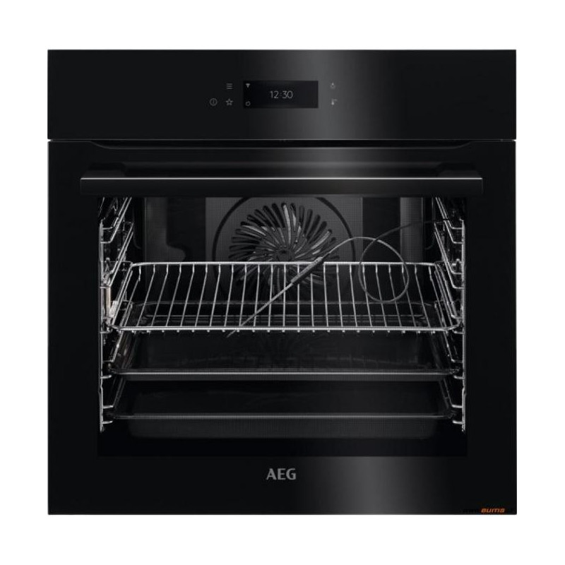 Black electric oven AEG BPE742380B