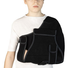 Shoulder rim orthopaedic waistcoat size R2- Children's: 9-14 years Black