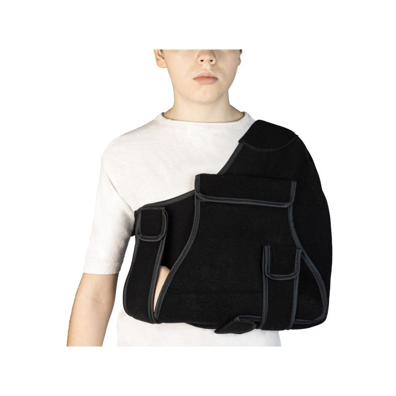 Shoulder rim orthopaedic waistcoat size R2- Children's: 9-14 years Black