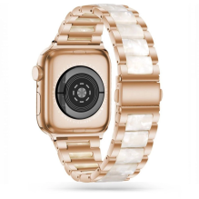 Tech-Protect Modern bracelet for Apple Watch 4 / 5 / 6 / 7 / 8 / 9 / SE (38 / 40 / 41 mm) - gold-pearl