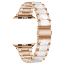 Tech-Protect Modern bracelet for Apple Watch 4 / 5 / 6 / 7 / 8 / 9 / SE (38 / 40 / 41 mm) - gold-pearl