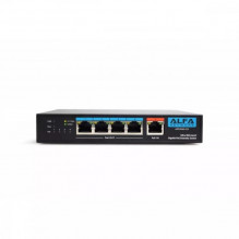ALFA NETWORK 60W Ultra PoE to 4-Port 802.3af/ at Gigabit PoE Extender Switch