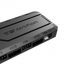 Ventiliatoriaus valdymo dėžutė kompiuteriui Darkflash RC2 RGB PWM + nuotolinio valdymo pultelis (juodas)