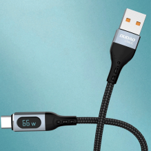 Dudao USB laidas – C tipo USB greitas įkrovimas PD 66W 1m juodas (L7Max)