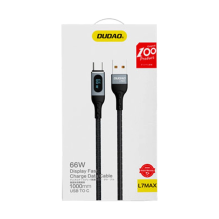 Dudao USB laidas – C tipo USB greitas įkrovimas PD 66W 1m juodas (L7Max)