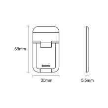 Baseus universalūs nešiojamojo kompiuterio kojų stovai (2 vnt.) sidabriniai (LUZC000012)