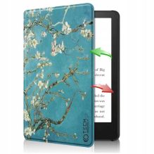 Tech-Protect SmartCase for Kindle Paperwhite V / 5 / Signature Edition - Blue with Sakura Flowers