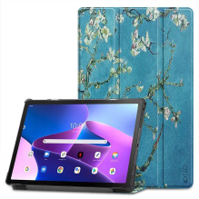 „Tech-Protect SmartCase“, skirtas Lenovo Tab M10 Plus (3 kartos) 10,6 colio TB-125 / TB-128 – mėlynas su sakurų gėlėmis