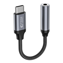 Tech-Protect UltraBoost USB-C / 3,5 mm mini lizdo adapteris - juodas